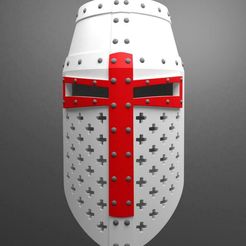 Templar-Great-Helm-Front.jpg STL file Templar Great Helmet・Model to download and 3D print, alfcrazyscotsman