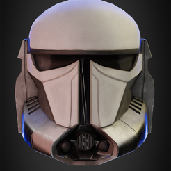 SuperCommandoHelmetFront.png STL file The Mandalorian Imperial Super Commandos Helmet for Cosplay 3D print model・3D print model to download