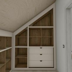 wardrobe-3d-model-obj-3ds-fbx-skp.jpg Wardrobe closet in attic with wooden beams