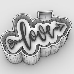 14_2-color.jpg STL file love - freshie mold - silicone mold box・3D printing model to download
