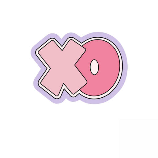 XO Cookie Cutter STL – 2 Inch Love Letters 3D Print File