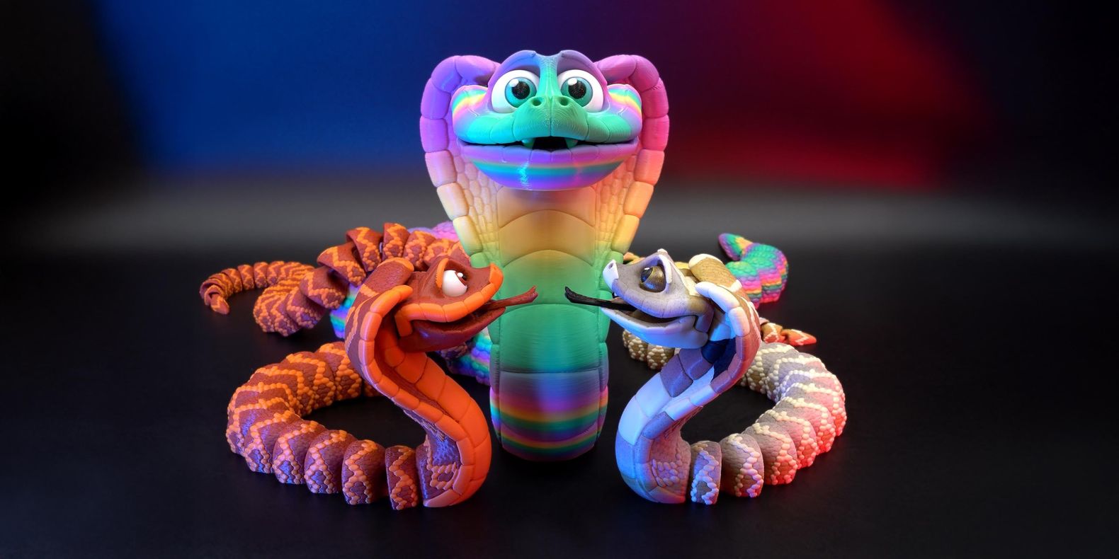3D printable STL files of the King Cobra Snake