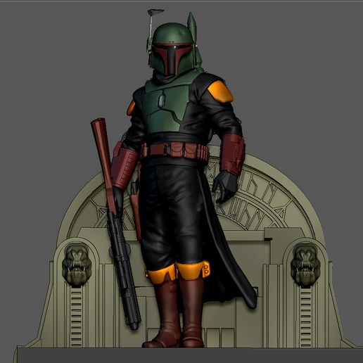 BOBA FETT BOOK OF BOBA FETT DISNEY STATUE 3D PRINT MODEL 3D model