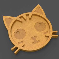 1.jpg Cat Tray - 3D STL Model For CNC and 3D Printer