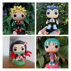 anime.png STL-Datei x4 Anime-Funkos・3D-Druck-Idee zum Herunterladen