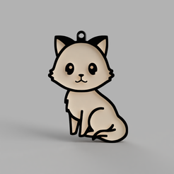 01.png Download OBJ file CAT PENDANT • 3D printable object, mavisn0lan