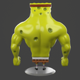 8.png 3D-Datei Muscle Spongebob meme sculpture 3D print・Design für den 3D-Druck zum Herunterladen