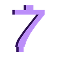 7.stl Basic Number Candle - Birthday Candle