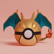 pokeball-charizard-render.jpg Pokemon Venusaur Charizard Blastoise Pokeball