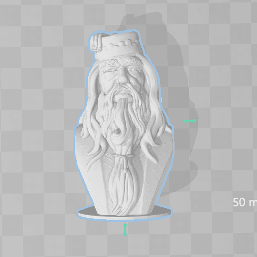 Dumbledore - Bust - 80mm - 3D model önizlemesi
