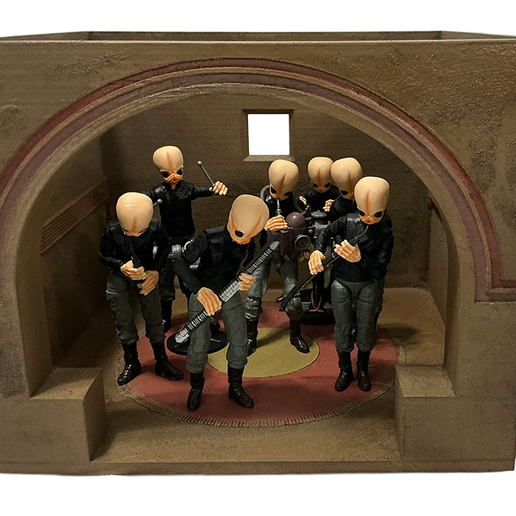 ⭐ Star Wars Cantina Band Booth Diorama for 3.75