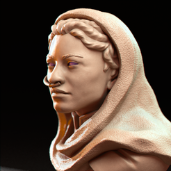 Bust 07.png STL file Dune Girl・Template to download and 3D print