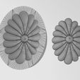 wf1.jpg Oval ribbed rosette relief and mold 3D print model