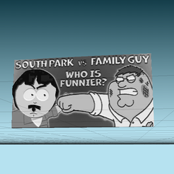 4566.png STL file southpark - vs- family guy・3D print object to download