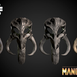 4.png Mythosaur Skull Pendant - Mandalorian Symbol Ready for 3d print 3D print model