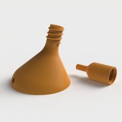 02.jpg Free STL file Funnel with tip / Funnel・3D printing template to download, Ovocom