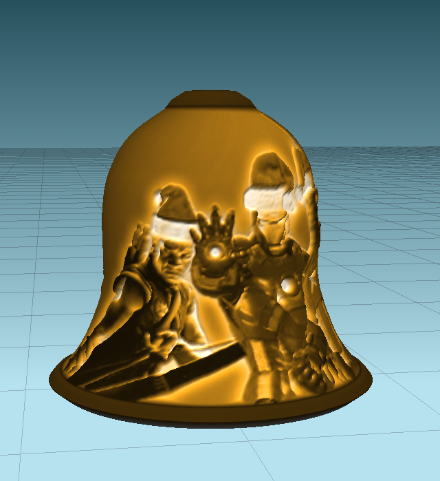 1.png Download STL file MINI christmas bell litho MARVEL • 3D printer design, GREG3D