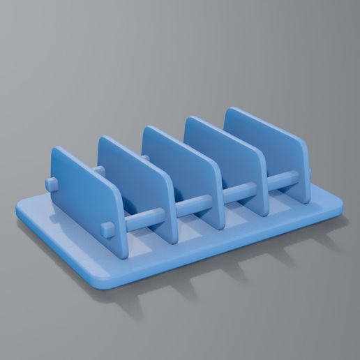Pot Lid and Chopping Board Rack 4 Slots - 3D Print STL