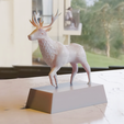 1.png printable deer stylized statue figure