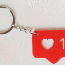 Sin título.png STL-Datei Like keychain // "megusta" instagram keychain・3D-Drucker-Vorlage zum herunterladen