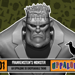 thingiverseCoverArt_Halloween_ver1_template.png Free STL file Frankenstein's Monster・Template to download and 3D print