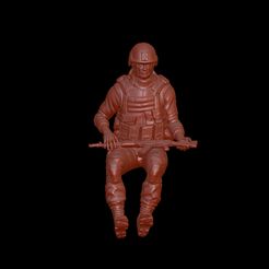 BPR_Render.jpg Download STL file RUSSIAN SOLDIER SEATED WITH AK-74 RIFLE・Model to download and 3D print, estorilmad