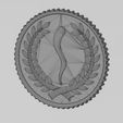 wf0.jpg Italian horn bay leaves branches crown coin 3D print model