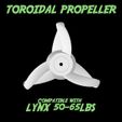 Senza-titolo-5.jpg OPTIMIZED, POWER SAVING, TOROIDAL PROPELLER FOR LYNX 50-65Lbs ELECTRIC TROLLING MOTORS - 3 BLADES