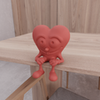 untitled.png 3D Heart Shape Man for Valentine Gift with Stl File & Valentine Heart, Heart Art, Heart Gift, 3D Printed Decor, Heart Decor, Cute Gift