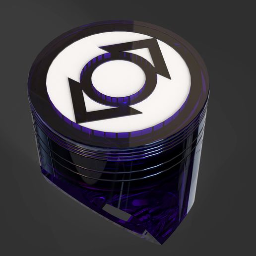 Indigo Lantern Ring with LED light 3D model