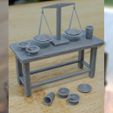 Tilted-balance-weight-scale.jpg 15 ITEMS NECROMANCER ALCHEMIST FOR ENVIRONMENT DIORAMA TABLETOP 1/35 1/24