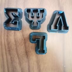 IMG_20211208_104450.jpg Datei STL 24 Stück Griechisches Alphabet Ausstechformen 2cm・Design für 3D-Drucker zum herunterladen