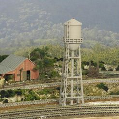 55ee2bea90bca02416162f0dbe23e29e_display_large.jpg Free STL file HO Scale Water Tower・3D printable design to download