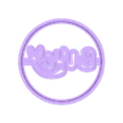 logo round.stl Logotipo redondo - cortador de massa para bolachas e biscoitos azulado
