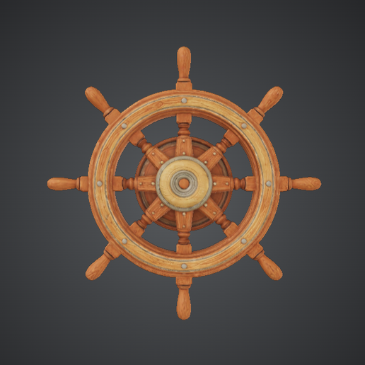 Wooden Ship Wheel