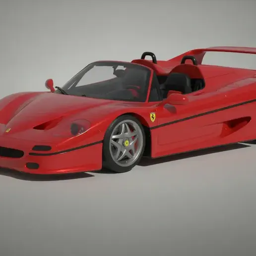 Ferrari F50 Spider – 1995 Open-Top Supercar STL 3D Print Model