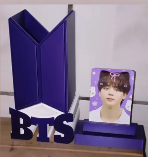 Porta lápis com base BTS + suporte para card