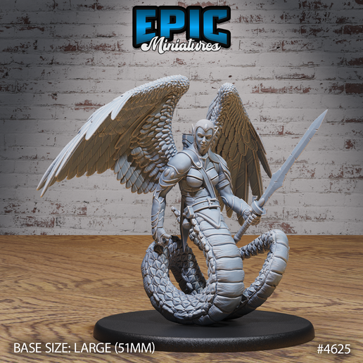 Holy Serpent ‧ DnD Miniature ‧ Tabletop Miniatures ‧ Gaming Monster ‧ 3D Model ‧ RPG ‧ DnDminis ‧ STL FILE 3D model