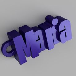 KEYCHAIN_-_MARIA_v1_2023-Aug-16_12-03-39PM-000_CustomizedView5876217003.jpg Archivo STL KEYCHAIN MARIA・Plan imprimible en 3D para descargar