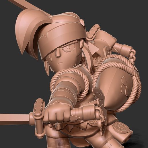 🗡️ Kenji - Ready to fight・ 3D 3D baskı için dosya・Cults