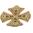cross-06 v9-011.png neck pendant keychain Catholic protective cross v06 3d-print and cnc