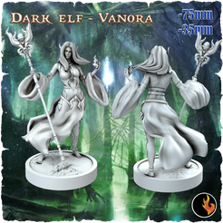 Vanora.png 3D file Vanora - Fantasy Elf Girls STL Vol 1・3D printable design to download