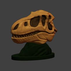 rexskull1.jpg STL-Datei T Rex Skull Ornament・3D-druckbare Vorlage zum herunterladen