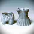 000.jpg Archivo STL Juego de jarrones - Corsé y ropa interior・Objeto imprimible en 3D para descargar