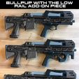 BULLEPUP WITH THE LOW RAIL ADD-ON PIECE UNW P90 MAG MOUNT FOR THE PLANET ECLIPSE ETHA 2, EMEK AND EMF100