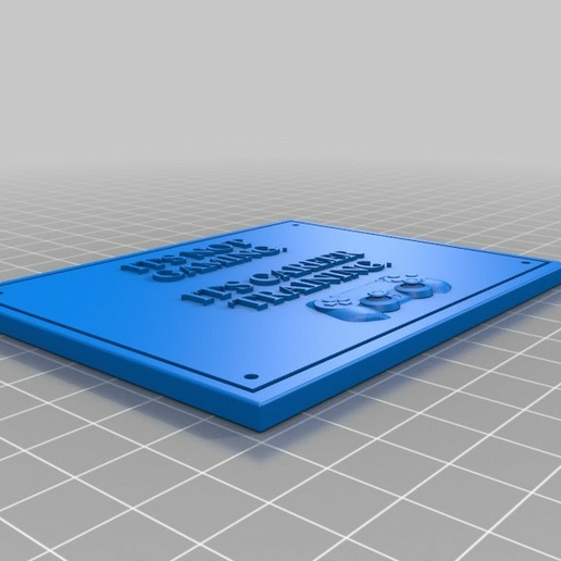Gaming Plaque - 3D model önizlemesi