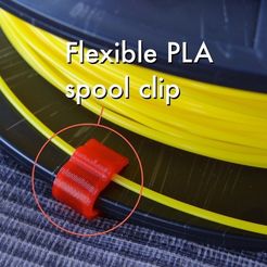 Flexible_PLA_spool_clip_1_display_large.jpg Free STL file Flexible PLA spool clip (1.75mm)・3D printer model to download