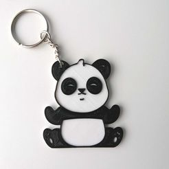 Panda_print.jpeg Archivo STL Llavero Panda・Plan de impresora 3D para descargar