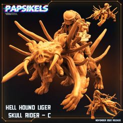 720X720-hell-hound-liger-skull-rider-c.jpg 3D file HELL HOUND LIGER SKULL RIDER - C・3D printable design to download