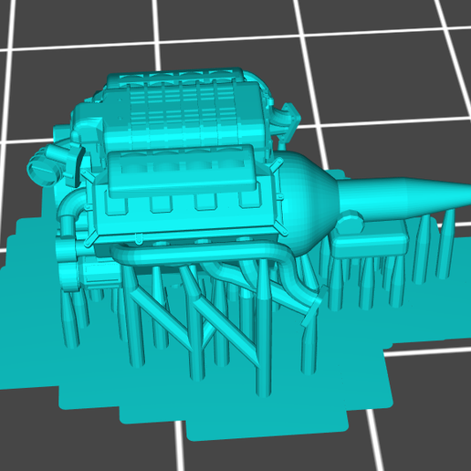 🌆 1/64 Scale Hellcat V8 Engine・ STL File for 3D printing・Cults